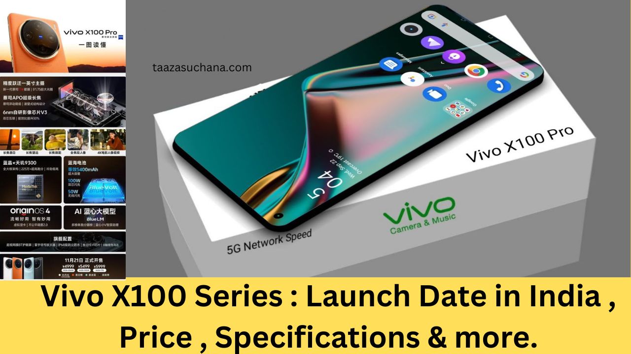 Vivo X100 Series Launch Date in India Price Specifications more